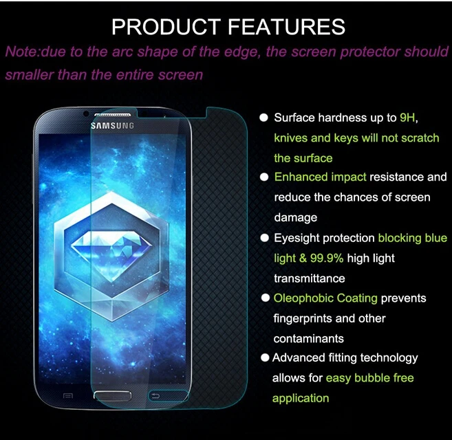 GT-I9500 I9505 I9506 защитное стекло пленка Для Samsung Galaxy S4 стекло закаленное Экран Протектор защитная пленка на телефон Для самсунг галакси S4 стекло крышка 9H 2.5D