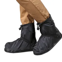 Мужские непромокаемые чехлы для улицы; Многоразовые непромокаемые зимние Нескользящие женские ботинки для дождя; мотоциклетные непромокаемые сапоги для путешествий; черные ботинки