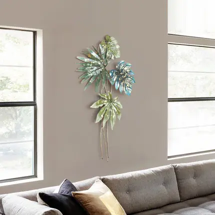 Американский Сельский тропические растения креативные Подвески гостиной стерео железные настенные украшения диван фон