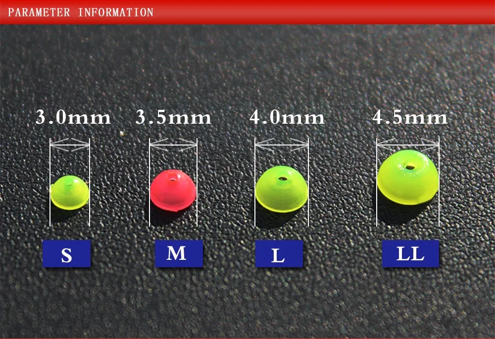 100 шт./лот световой полукруглые разноцветные плоские с Стопперы рыболовные 3,0/3,5/4,0/4,5 мм для морской рыбалки плавающие рыболовные снасти аксессуары для инструментов