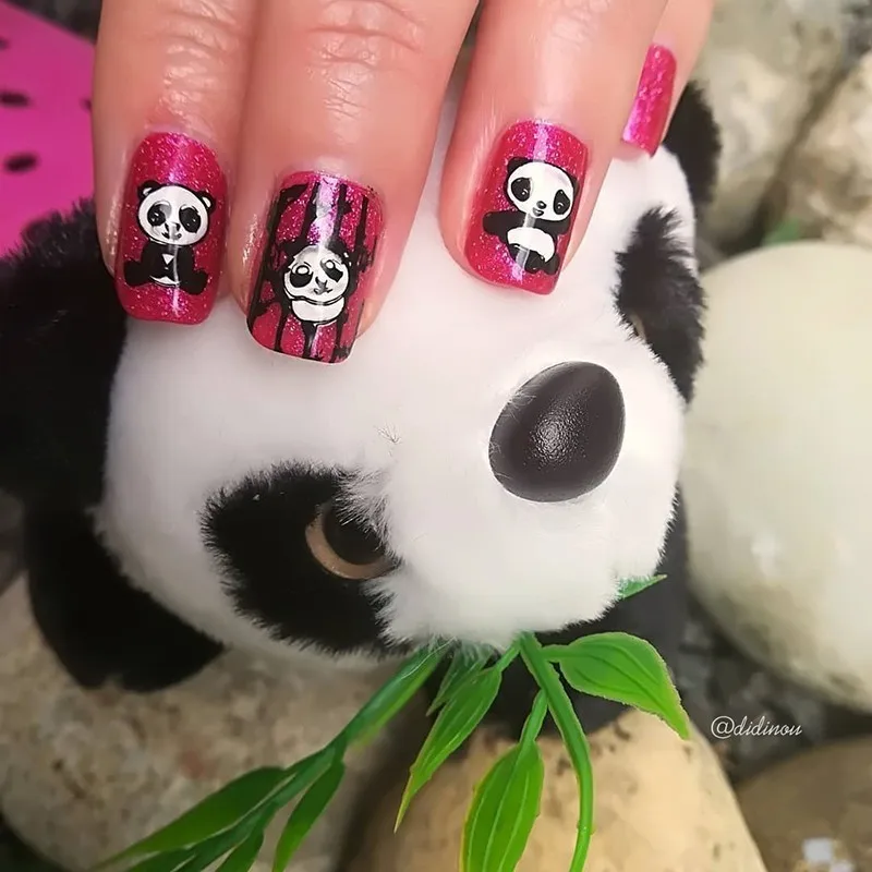 BeautyBigBang штамповочные пластины Милая панда бамбуковые изображения Шаблон нержавеющая сталь пластина для стемпинга для нейл-арта ногтей трафарет BBB XL-014