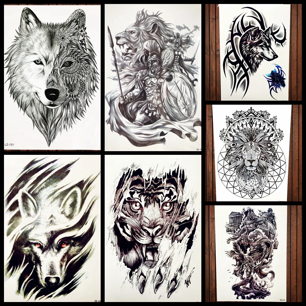 Эскизы тату для мужчин на грудине волк