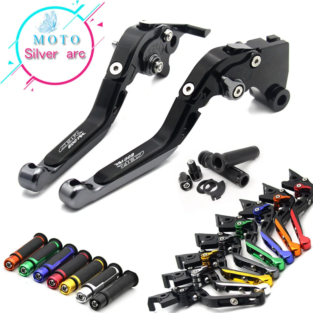 

For Honda CBR600RR 2007-2016 2015 2014 2013 2012 2011 2010 09 08 CNC Folding Brake Clutch Levers Handlebar Hand Grips 1 Set