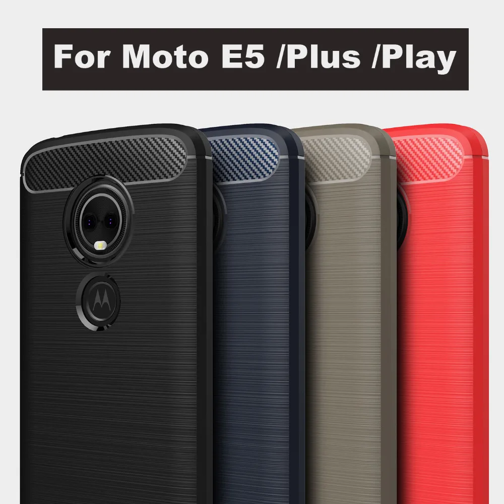 Мягкий чехол с эффектом потертости для Motorola Moto E5 плюс Play анти шок телефона e5 play go +