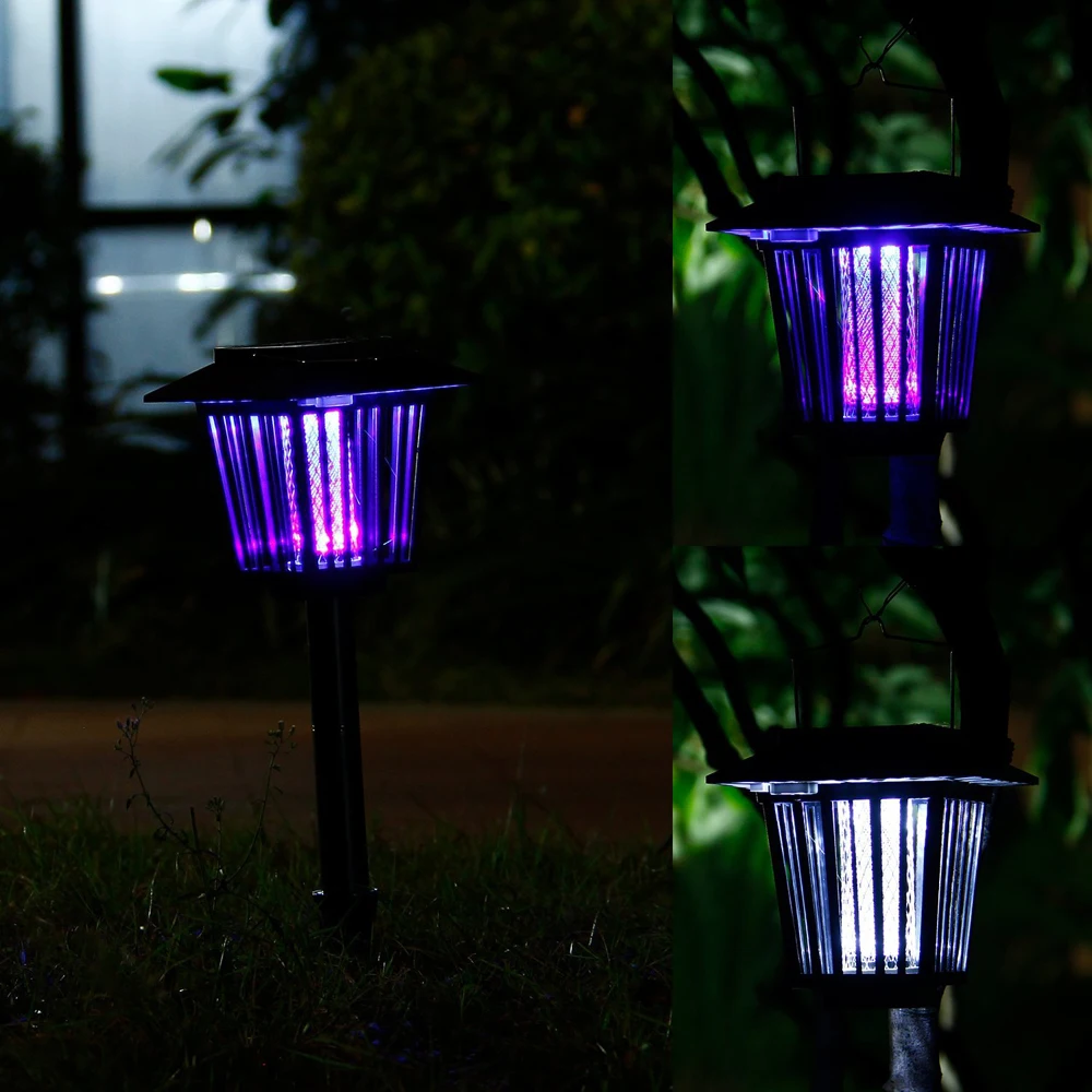 

Solar Powered Mosquito Killer Lamp LED UV Moths Killer environmentally Light Outdoor Garden Insect Pest Control Repellent