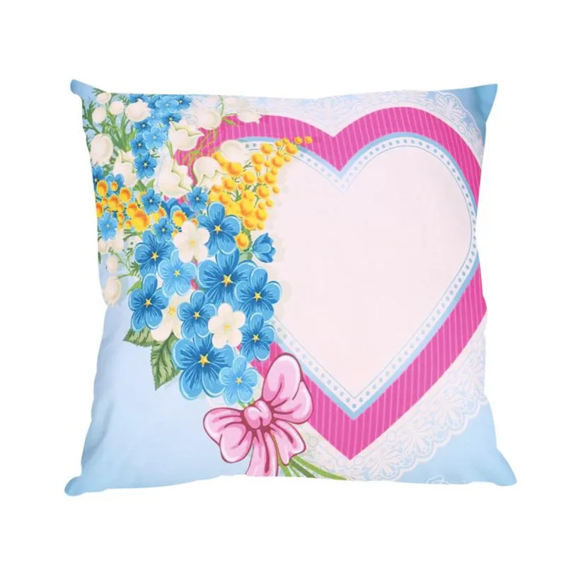 Valentine's Day Print Pillow Cases Polyester Sofa Car Cushion Cover Home Decor0