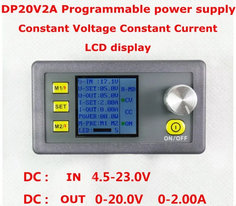 DP20V2A ЖК-дисплей DC-DC ЧПУ модуль питания с амперметром напряжения 12000030