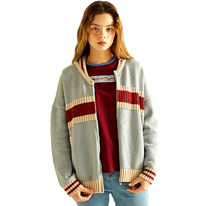 Button Up Cable Knit Cardigan Women Sweater Autumn Casual