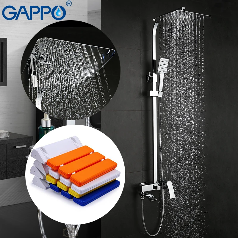 

GAPPO Shower Faucets Bath tub taps bath tap mixer Wall Mounted Shower Seats shower folding chair Shower System