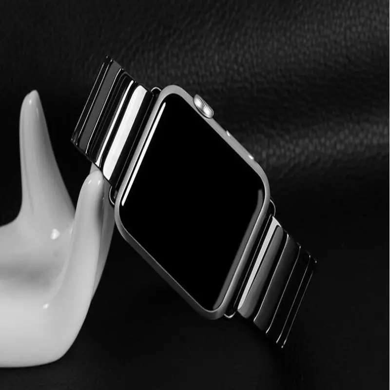 Керамический ремешок для Apple Watch 38 мм 40 42 44 + разъем адаптера Iwatch Series 4 3 2 1 черный