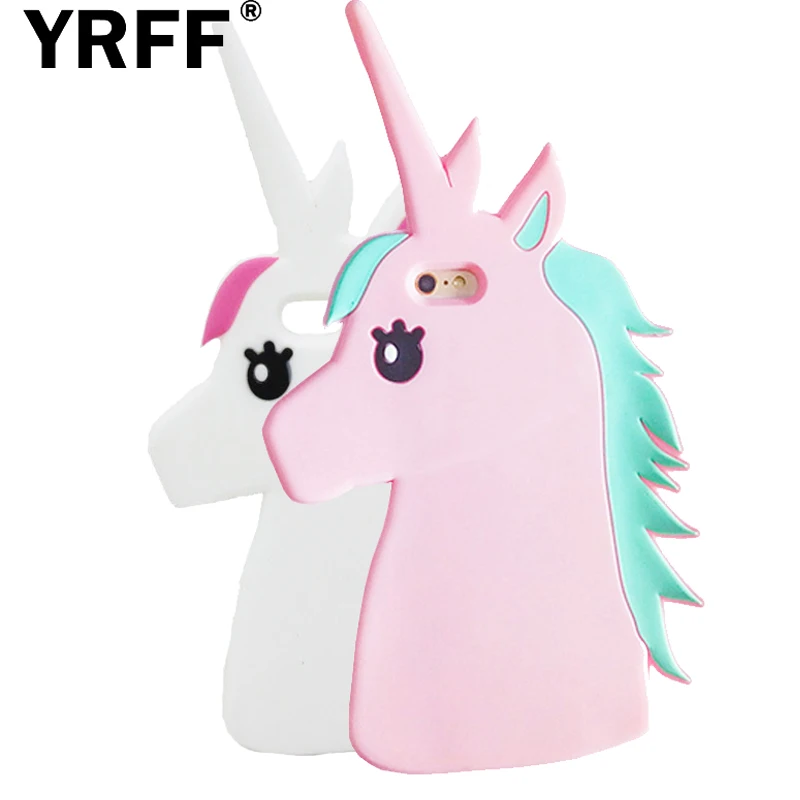 YRFF For iphone 5C 3D Cartoon The Unicorn Horse phone case