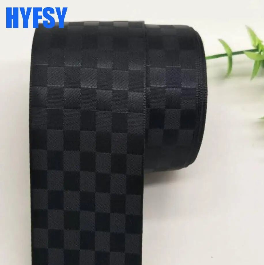 Hyfsy 25 38 мм кубическая решетка атласная лента 10 ярдов Сделай Сам ручной работы бант Материал швейная ткань подарочная упаковка двусторонний плед - Цвет: 5