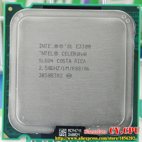 Intel Celeron Dual-Core E3300 CPU Processor (2.5Ghz/ 1M /800GHz) Socket 775  free shipping