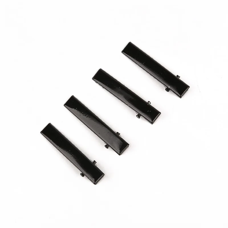 60 шт. металлические зажимы для волос Аллигатор 3,2~ 5,8 см черный родиевый цвет инструменты для моделирования причесок аксессуары - Цвет: 4.1cm black