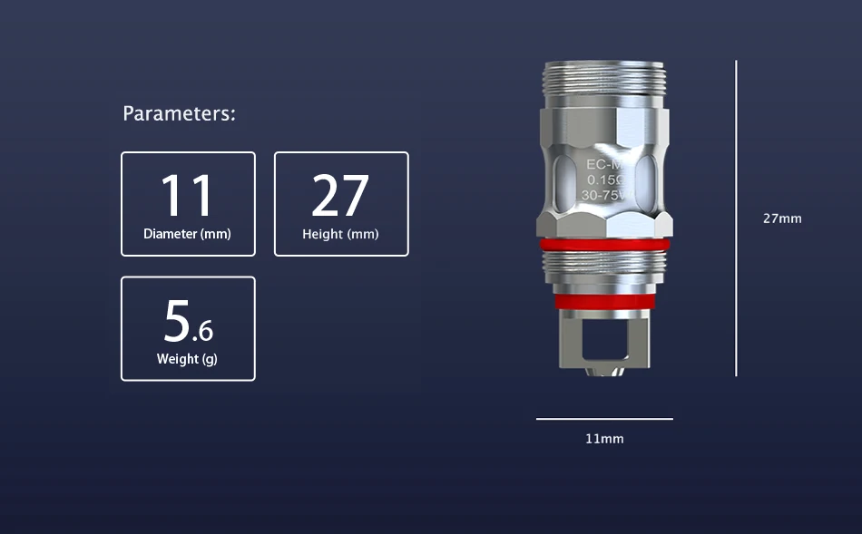 5 шт./лот, Eleaf EC-M/EC-N, 0.15ohm, сменная катушка, подходит для iJust ECM, электронная сигарета, катушка