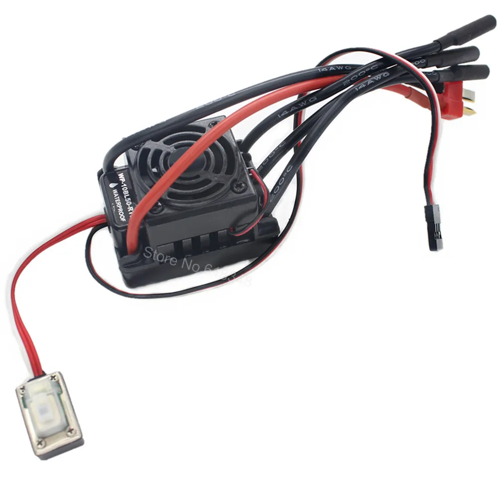 Goede Waterdichte 50A Brushless ESC Speed Controller HSP 37017 (03307) WP 10BL50 RTR Programmeerbare Fit 2 3 s Lipo Pack voor 1 10 RC Auto