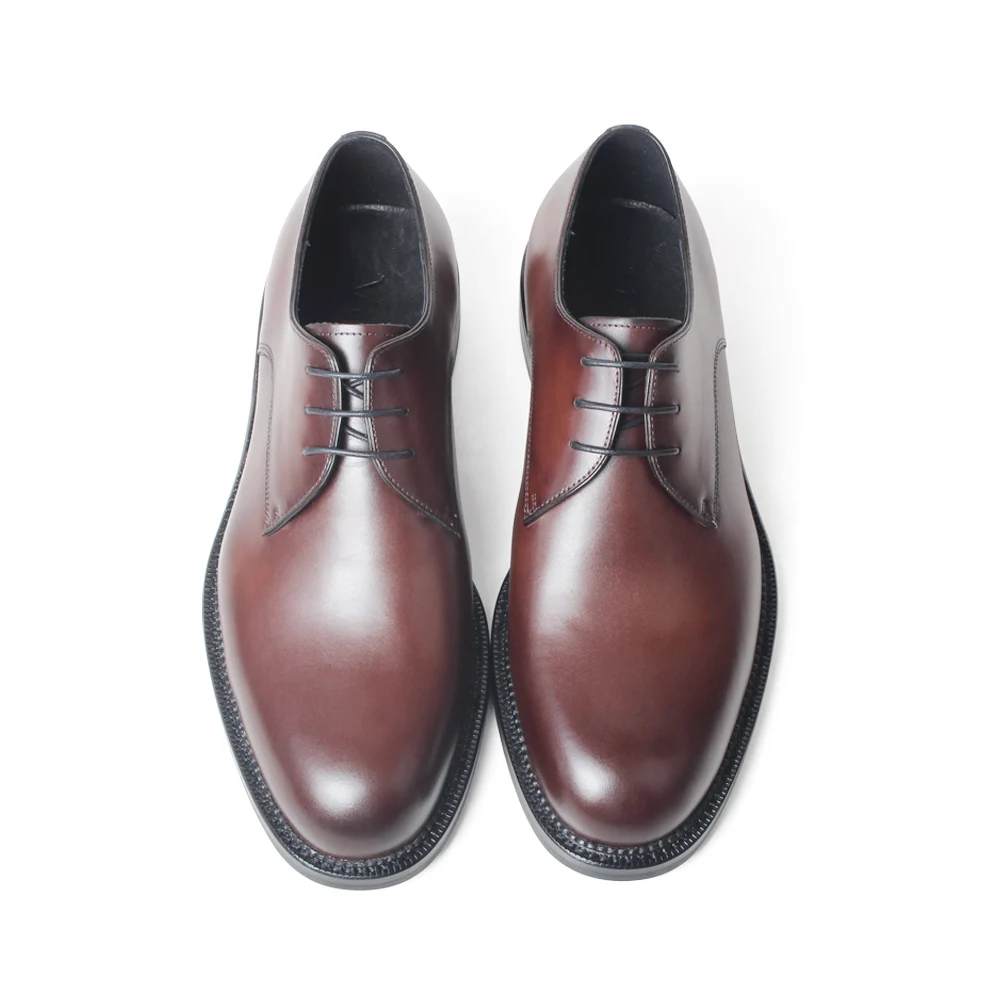 Homens Mans Zapatos Dos Sapatos Vikeduo Hombre Escritório Handmade Couro Brown Marrom De Formal Patina Calçado Rodada Casamento Casuais Vestido Red xO1Cwqgt