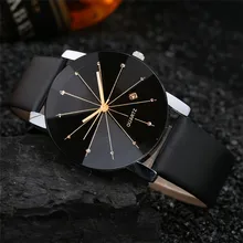 2017 NEW Watch men relogio masculino women watches Luxury Stainless Steel Quartz Date Sport Leather Band Dial Wrist Watch #0313