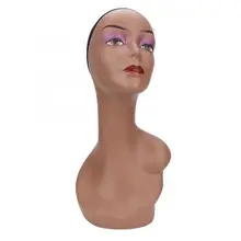 Женский манекен модель головы кепки ювелирные изделия Манекен для шляп держатель кофейного цвета стенд тренировочная головка