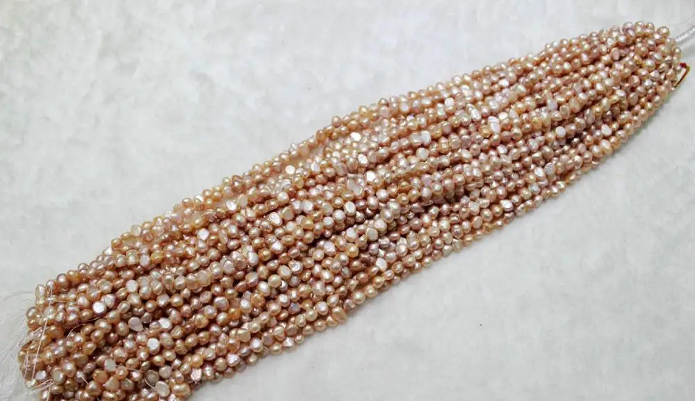 

Natural purple potato shape pearl necklace 5-6mm14