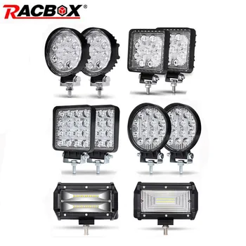 

27W 42W 48W 72W Offroad Led Work Light Car 4WD Truck Tractor Boat Trailer 4x4 SUV ATV 12V 24V Spot Flood 4'' 5'' LED Light Bar