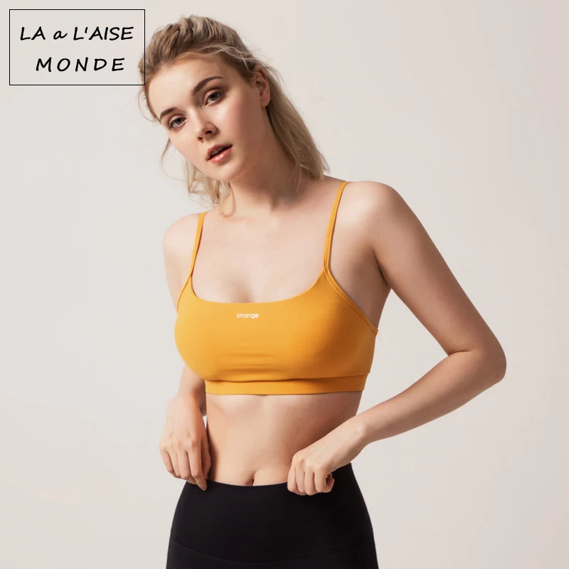 

Women's Yoga Wear Chest Pad Sports Underwear Running Fitness Tops Sling Bras Beauty Back Hollow Women's Tops Active Wear