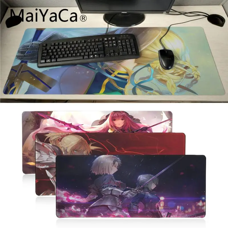 Maiyaca Cool Saber Fate stay night DIY Дизайн Шаблон коврик для мыши Хорошее качество блокировка края клавиатуры коврик настольный коврик коврики для мыши Аниме