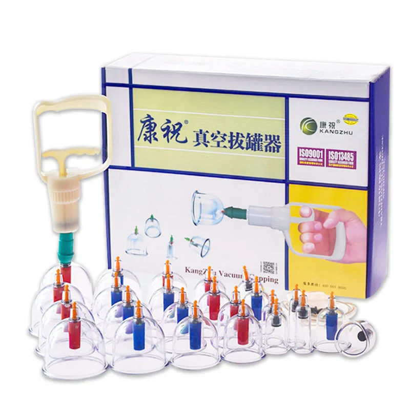 24 Pieces Kangzhu Massage Vacuum cupping set Suction Cups Chinese Traditional Cupping jar Acupunture Vacuum Cupping Set 24 Pieces Kangzhu Massage Vacuum cupping set Suction Cups Chinese Traditional Cupping jar Acupunture Vacuum Cupping Set
