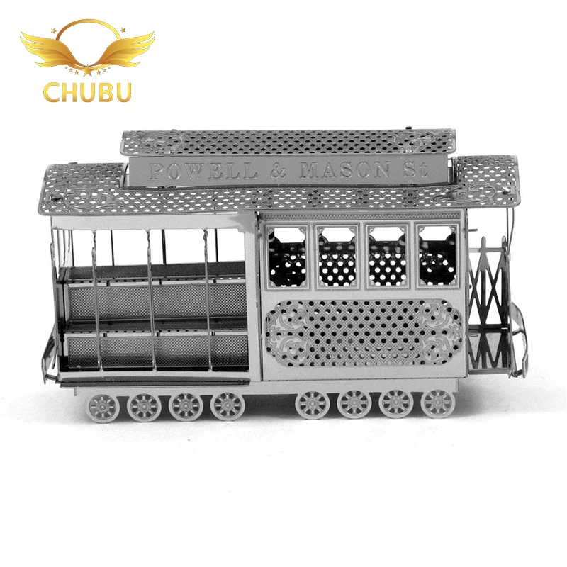 Mini Null3D Metal Puzzle Classic Tram Adult 3D Model Puzzle Children Puzzle Education Toy 3D Puzzle Toys