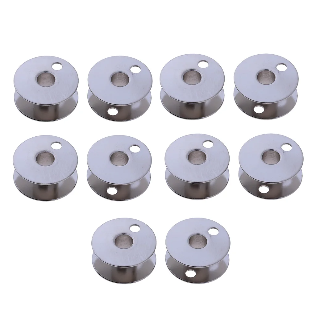 10pcs Metal Industrial Sewing Machine Bobbins for Brother Janome Singer 12mm