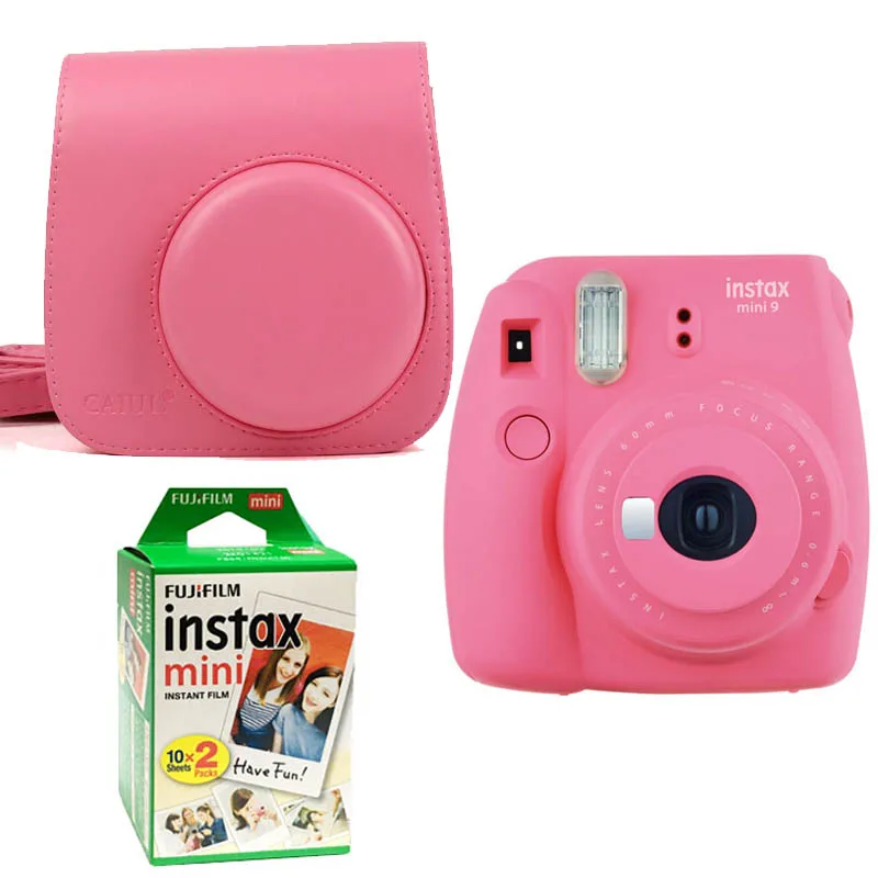 Fujifilm Instax Mini 9 цифровая камера моментальной печати с двойной упаковкой пленка фотобумага и защитный чехол для камеры