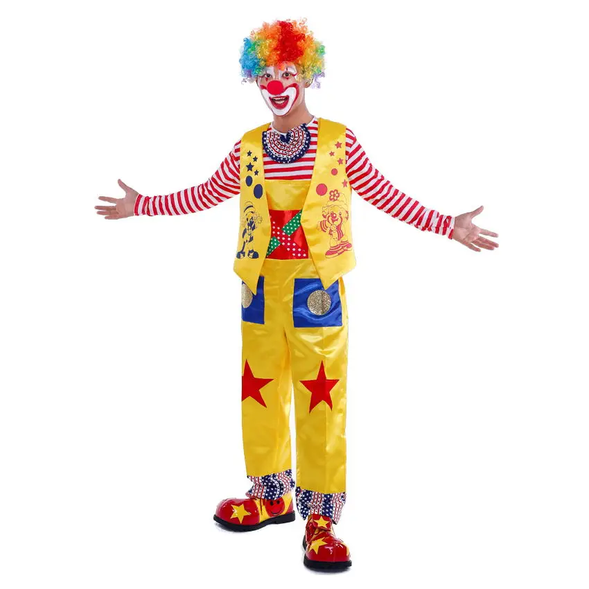 adult clown suit funny joker costume for adults party clothing clown