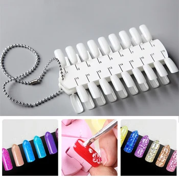 

36 Color Nail Display Board Double Layer Nail Color Display Card Practice Card With Ball Chain