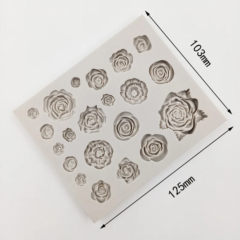 

minsunbak Cake Tools Rose Shape Chocolate Silicone Mold Cake Border Decoration Sugar Craft Tool