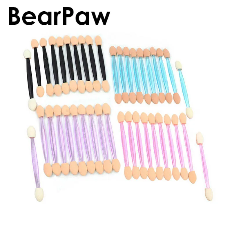 Kopen Wegwerp Oogschaduw Lip Wenkbrauw Eyeliner Applicator Spons Borstels Cosmetische Tool Double side Oogschaduw Applicators