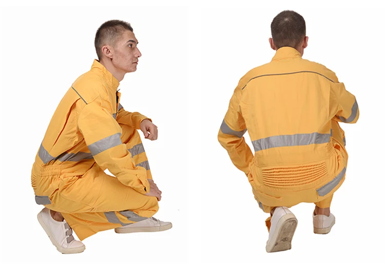 Work Coveralls Men Women Long Sleeve Wear-resistant Working Overalls Reflective Strip Safety Clothing Repairman Factory Uniforms (27)