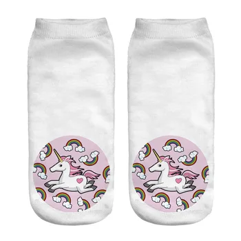 

running unicorn pink print socks children dropship wholesales