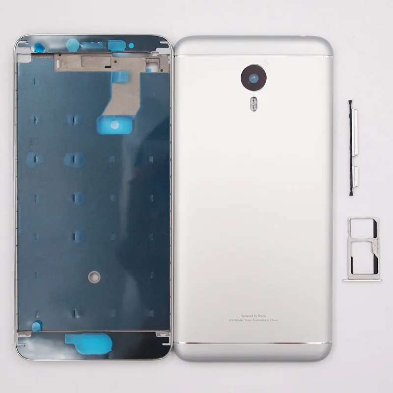 

BaanSam New Front Frame Battery Door Back Cover Housing Case For MEIZU M3 Note 5.5 Inch L681 With Side Buttons+SIM Card Trya