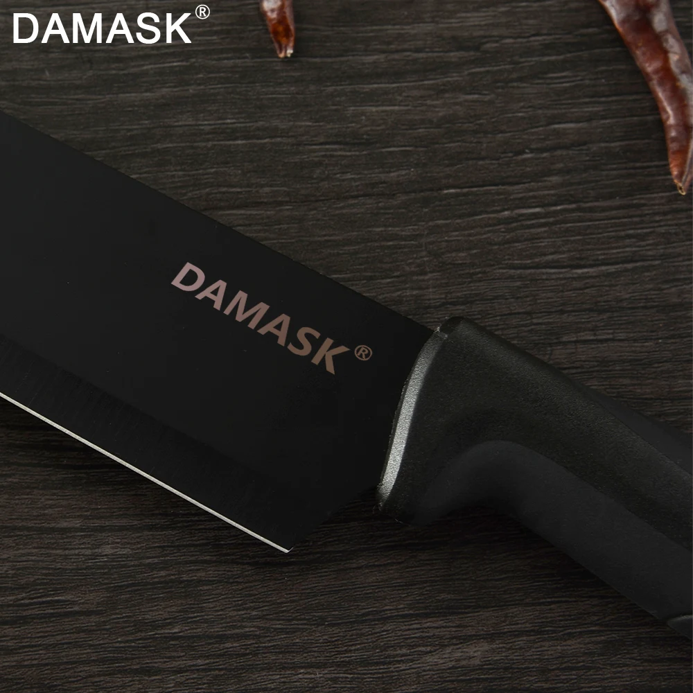 Дамасский профессиональный нож шеф-повара черные стальные кухонные ножи острый универсальный нож японские ножи Gyuto для резки мяса рыбы лука