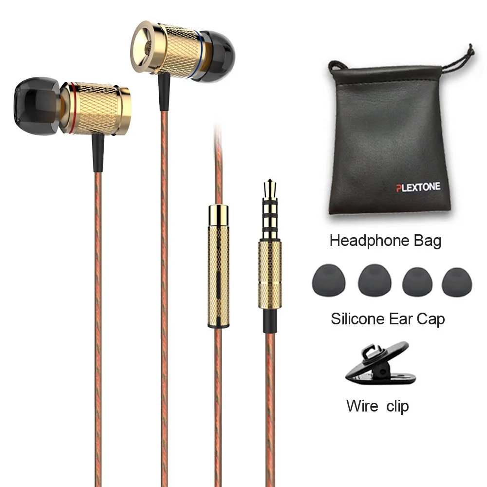 Plextone x56m наушники сабвуфер для samsung s7 s6 iphone 6s 6 xiaomi hifi hd медный провод voince