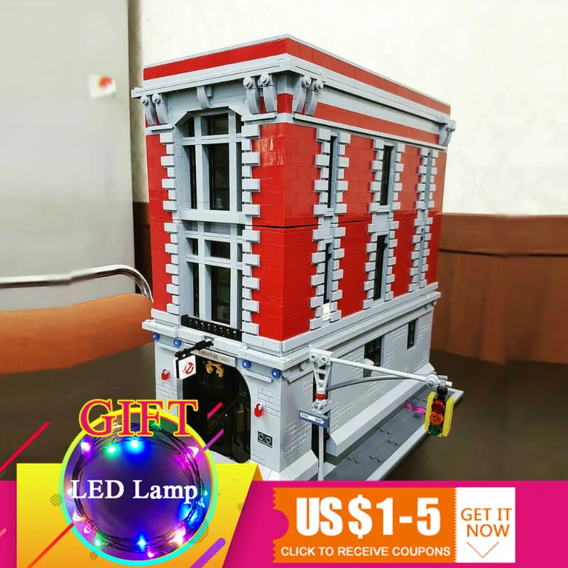 

16001 4695Pcs Ghostbusters Firehouse Headquarters set Compatible with 75827 Model Building Blocks Children DIY Toys gift