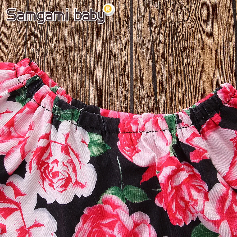 Комбинезон SAMGAMI для маленьких девочек летняя одежда ромпер с цветочным принтом и