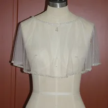 Новое поступление Свадебная шаль бисером тюль свадебное вечернее Болеро/вечерние куртки невесты на заказ