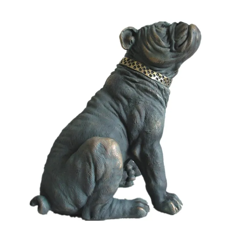 

New Chinese Shar Pei Figurines Retro Dog Statue Livingroom TV Cabinet Household Animal Resin Craft Decoration Photography R1611