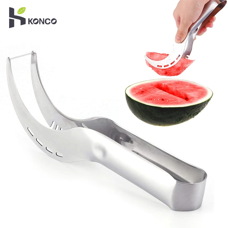 

KONCO Stainless Steel Watermelon Slicer & Cutter, Melon Corer Fruit Vegetable Tools Kitchen Gadgets