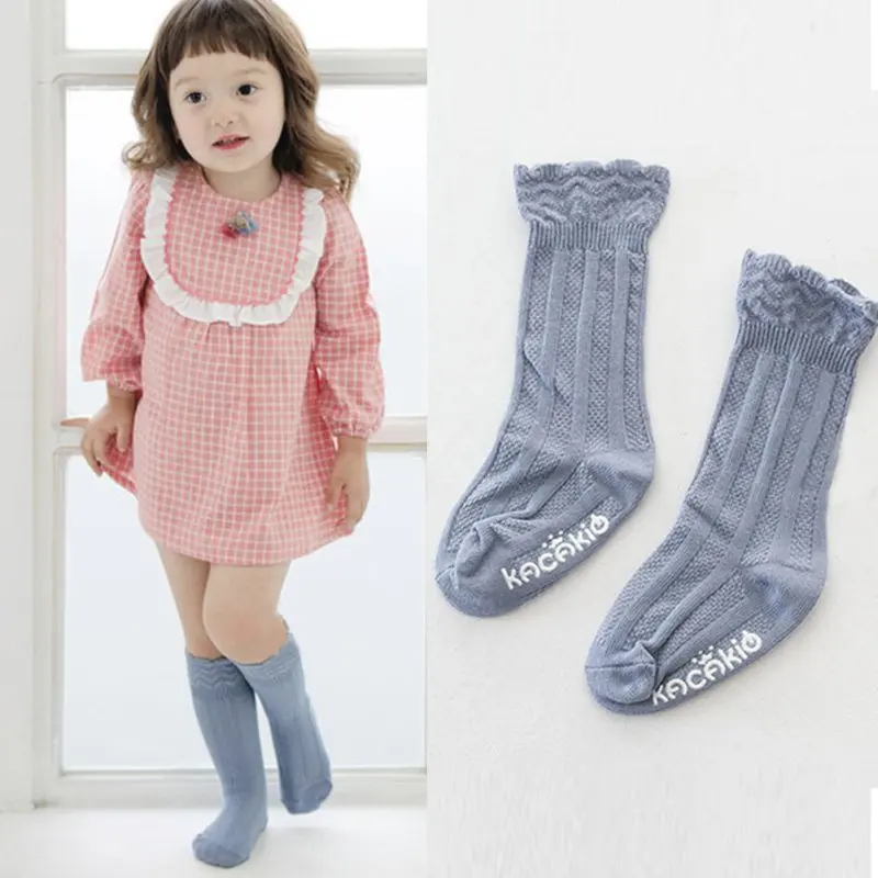 Повседневные длинные хлопковые носки для маленьких девочек гетры в полоску носки для детей от 0 до 4 лет LH7s