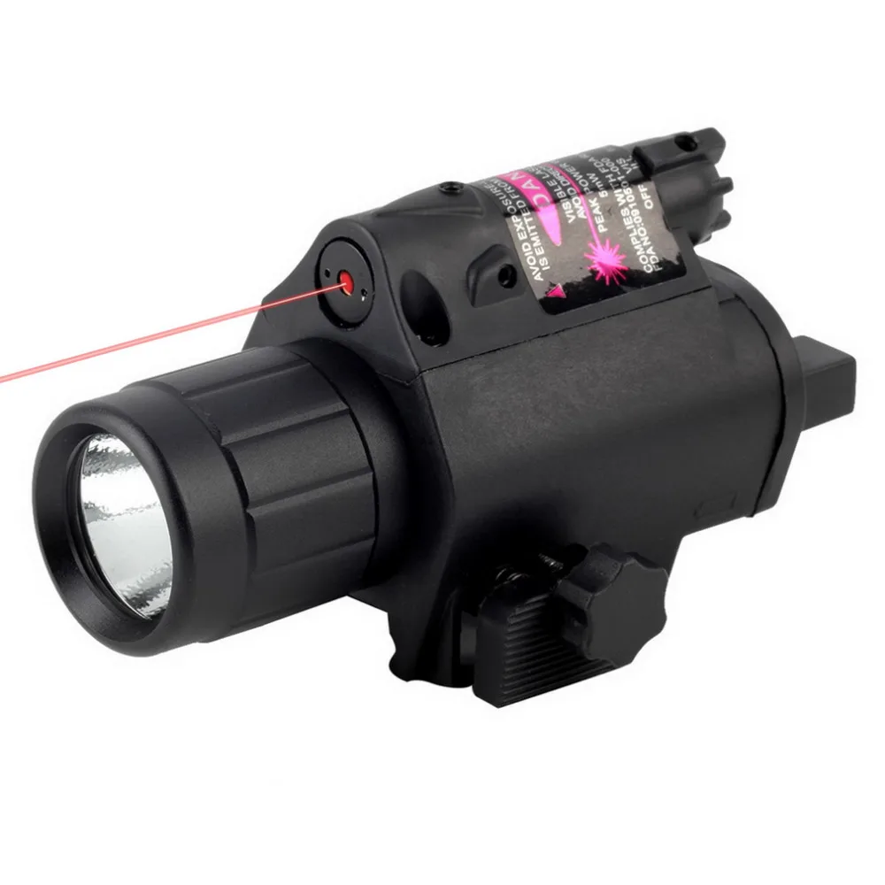 

200 Lumen Tactical Combo 2in1 Tactical CREE LED Flashlight / LIGHT +Red Laser / Sight Combo Brand New arrival