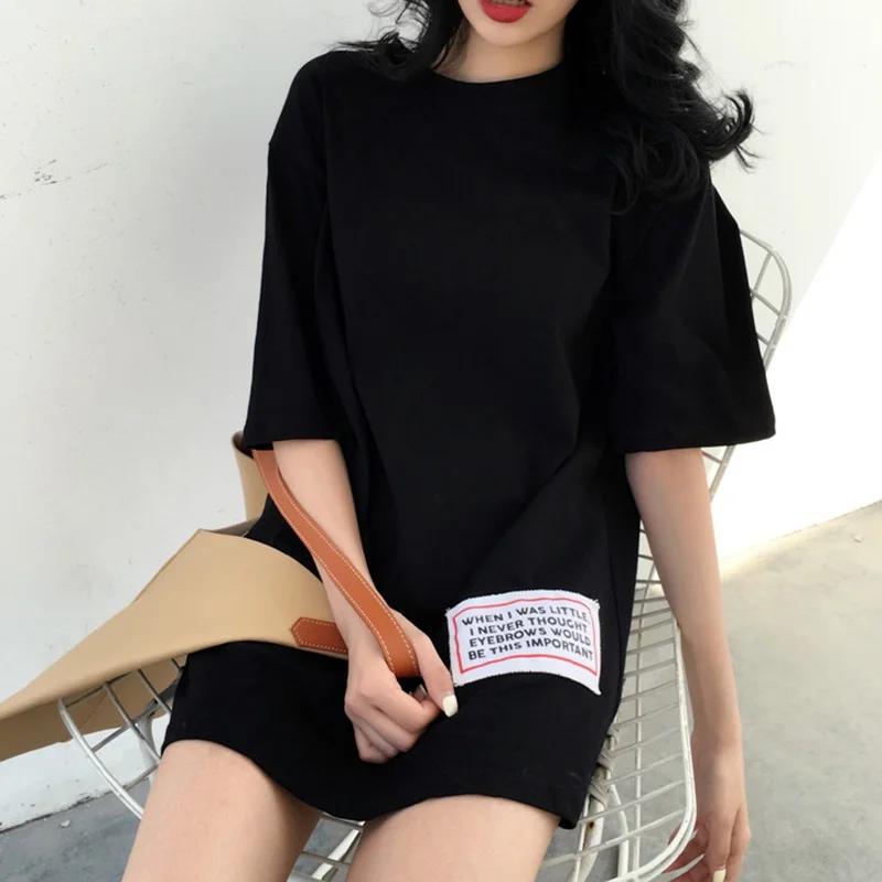

Women Spring Summer Korean Chic Retro Fashion Letter Printing Loose T-Shirts Students Female Harajuku Clothes Tshirt For Women