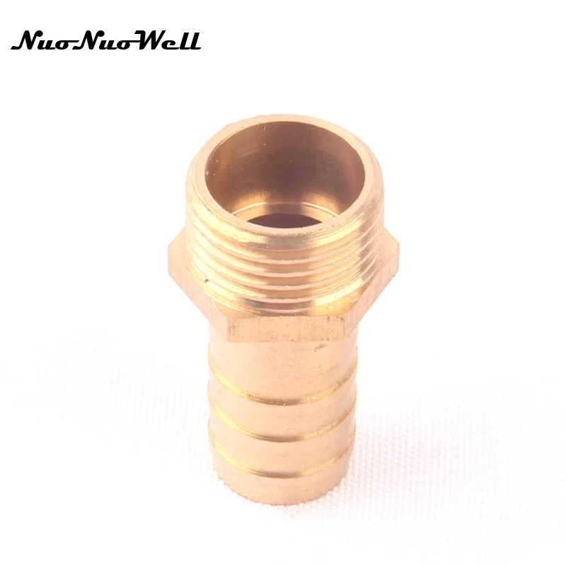 1pcs Nuonuowell Brass 1/2"16mm Male Straight Hose Connector Garden Irrigation Watering Pipe