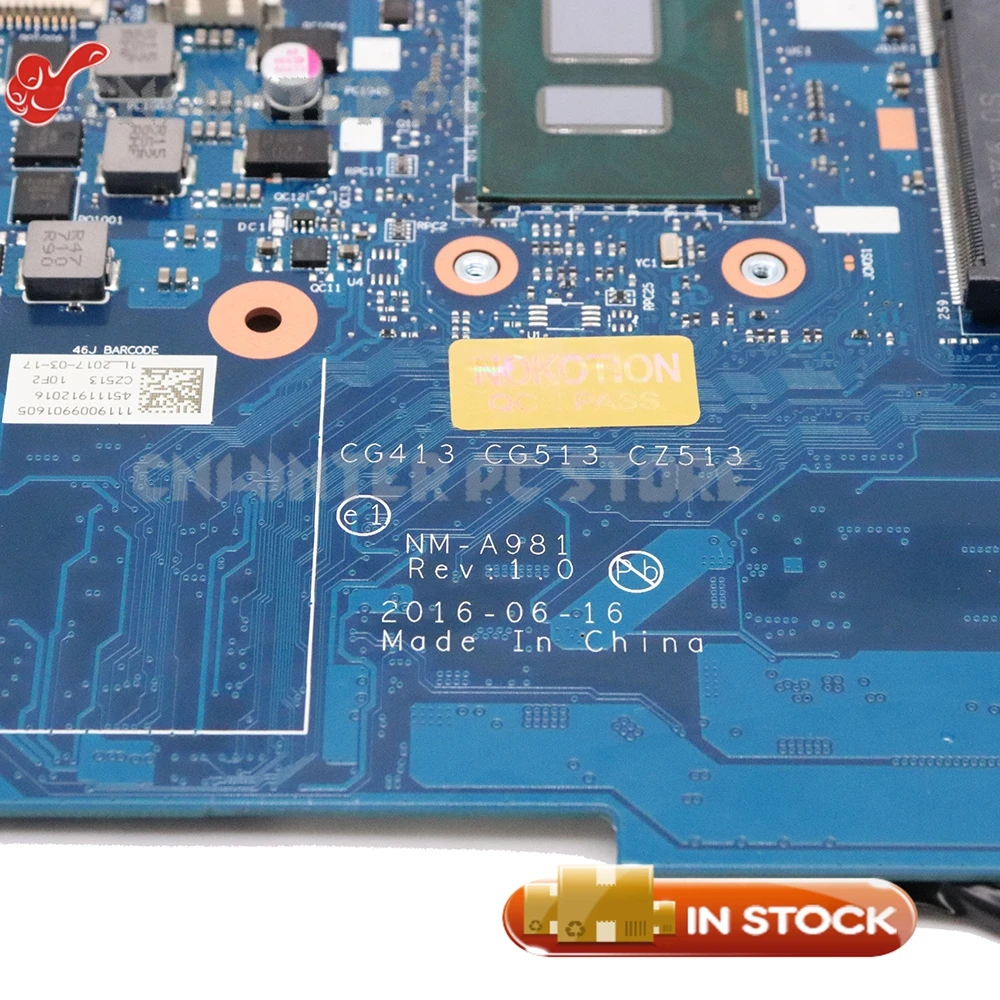 price reduction  NOKOTION For Lenovo 510-15IKB Laptop Motherboard SR2ZU I5-7200U DDR4 HD 620+940MX GPU 5B20M31226 CG